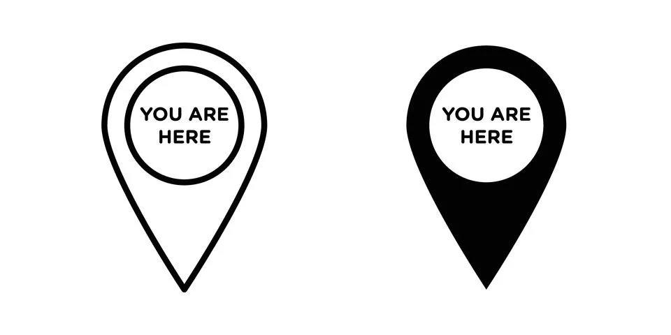 You are Here Pointer icon graphic design. web icons vectors Illustration