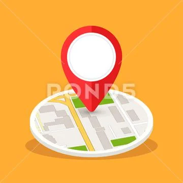 You are here street map gps simple icon. Road gps map here sign pin ...