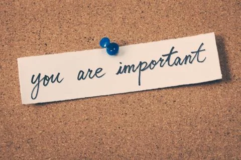 You are important Stock Photos