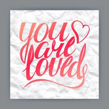You are loved Stock Illustration