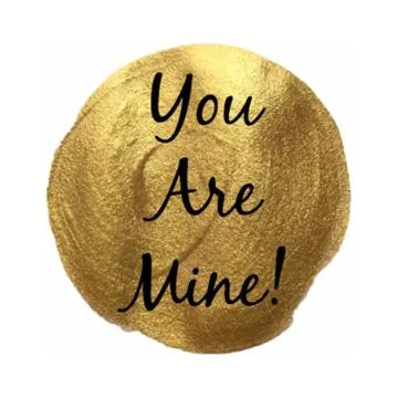 You Are Mine vector quote hand drawn illustration icon card isolated word pai Stock Illustration