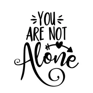 You are not alone - Support People in their hard time. Stock Illustration