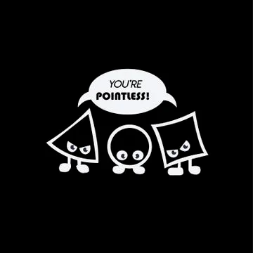 YOU ARE POINTLESS Stock-Illustration