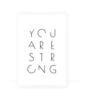 You are strong, vector. Positive thought, affirmation Stock Illustration