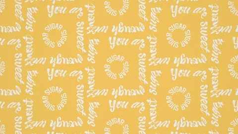 You are sweet enough without sugar text kinetic typography. Romantic phrase Stock Footage 129640224