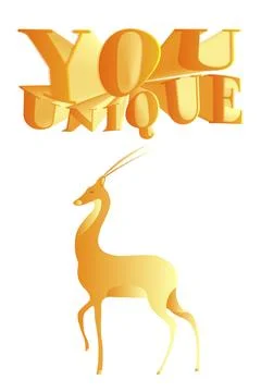 YOU ARE UNIQUE Ilustração Stock