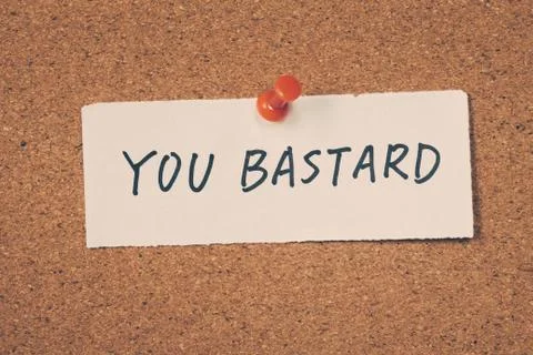 You bastard Stock Photos