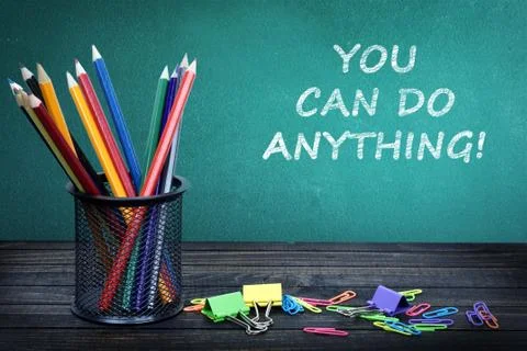 You can do anything text on green board Фото