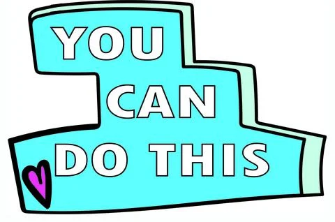 You can do this Art design typography stock image Stock Illustration