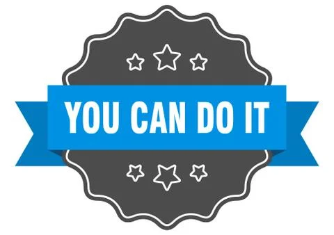 You can do it blue label. you can do it isolated seal. you can do it Ilustración de archivo