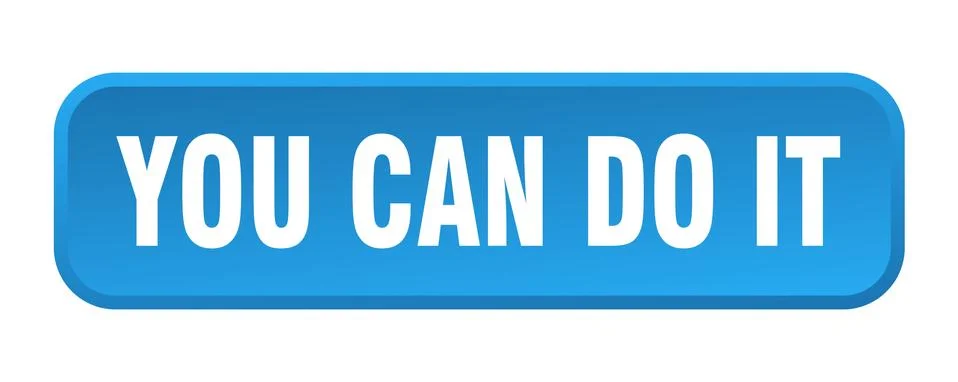 You can do it button. you can do it square 3d push button Ilustración de archivo