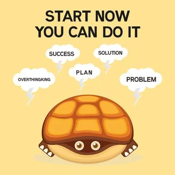 You can do it concept illustration Stock Illustration