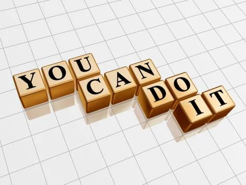 You can do it golden Ilustración de archivo