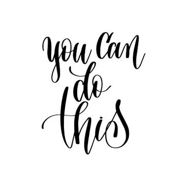 You can do it - hand lettering inscription text, motivation and Ilustración de archivo