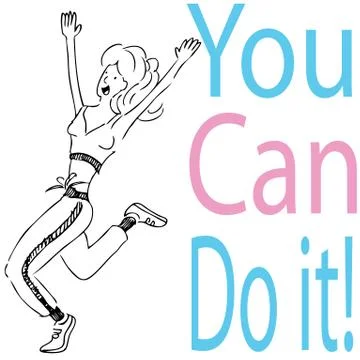 You can do it! Ilustración de archivo