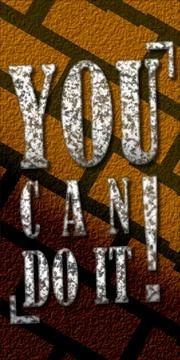 You can do it Stock Illustration