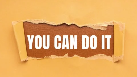 You Can Do It message written on ripped torn paper background. Conceptual Y.. Vídeos de archivo 317392588