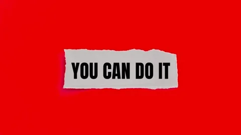 You Can Do It message written on ripped torn paper background Vídeos de archivo 317946747