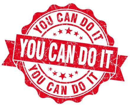 You can do it red grunge seal isolated on white Ilustración de archivo