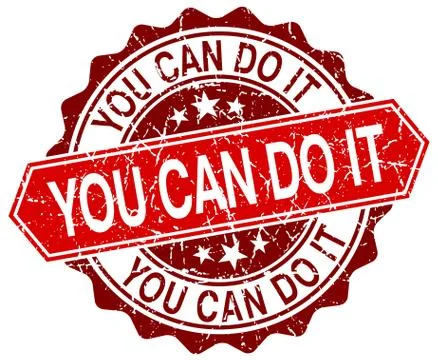 You can do it red round grunge stamp on white Ilustración de archivo