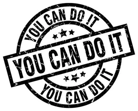 You can do it round grunge black stamp Ilustración de archivo