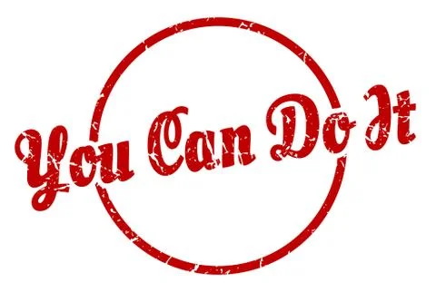 You can do it sign. you can do it round vintage grunge stamp. you can do it Ilustración de archivo
