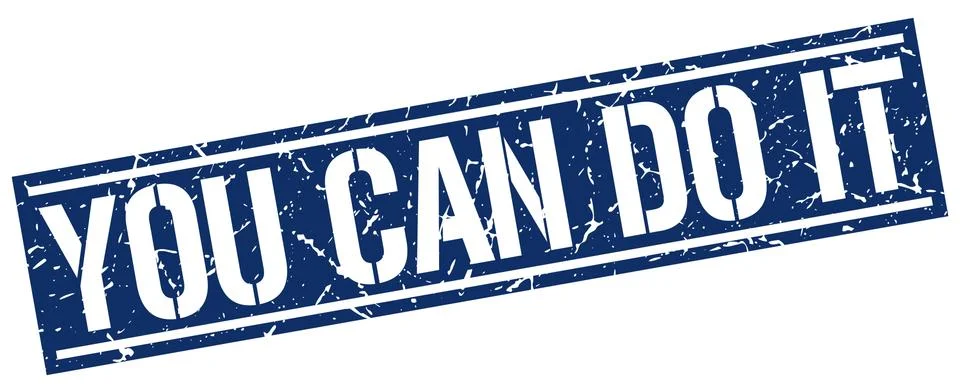 You can do it square grunge stamp Ilustración de archivo