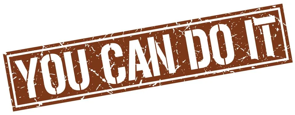 You can do it square grunge stamp Ilustración de archivo