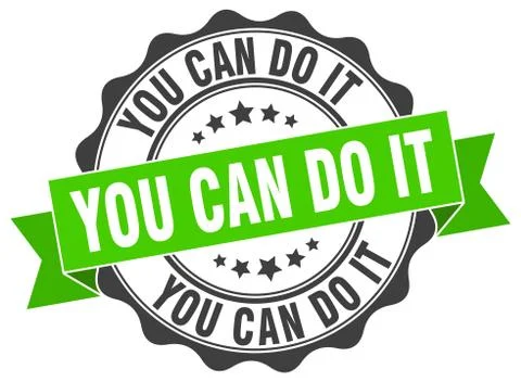 You can do it stamp. sign. seal Ilustración de archivo