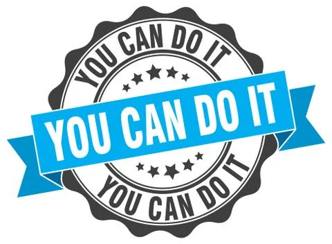 You can do it stamp. sign. seal Ilustración de archivo