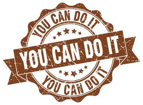 You can do it stamp. sign. seal Ilustración de archivo