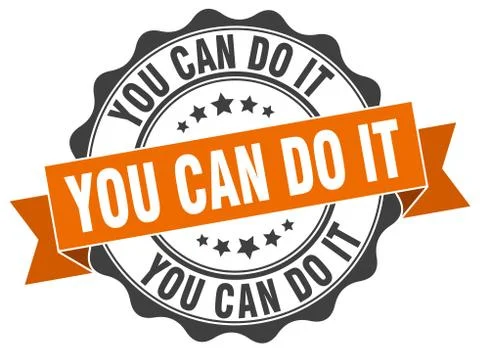 You can do it stamp. sign. seal Ilustración de archivo