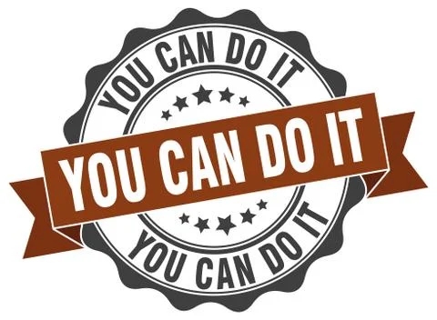 You can do it stamp. sign. seal Ilustración de archivo