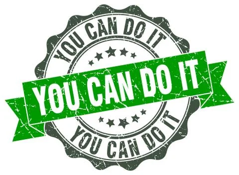 You can do it stamp. sign. seal Ilustración de archivo