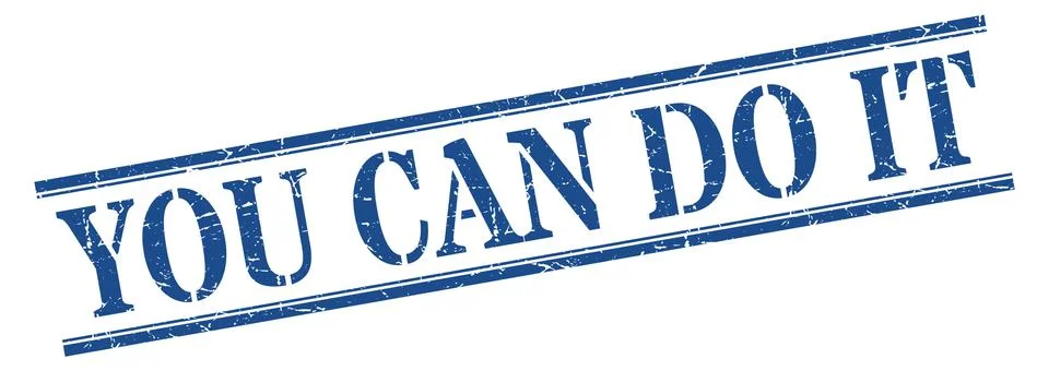 You can do it stamp. you can do it square grunge sign. you can do it Ilustración de archivo