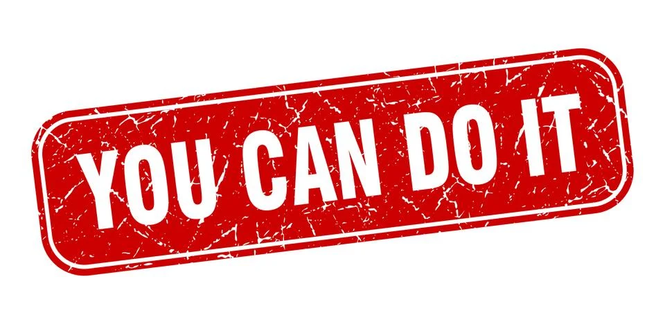 You can do it stamp. you can do it square grungy red sign. Ilustración de archivo