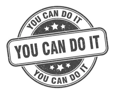 You can do it stamp. you can do it round grunge sign. label Ilustración de archivo