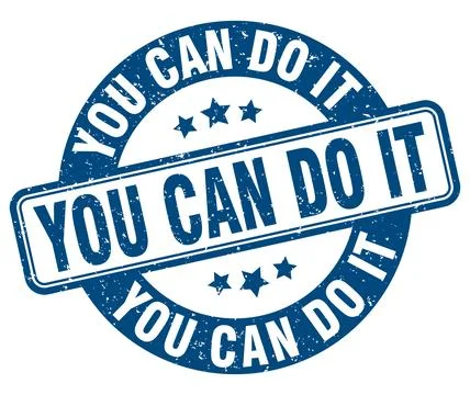 You can do it stamp. you can do it label. round grunge sign Ilustración de archivo