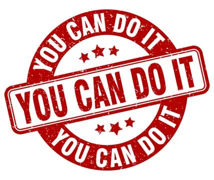 You can do it stamp. you can do it label. round grunge sign Ilustración de archivo