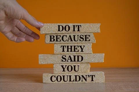 You can do it symbol. Stock Photos