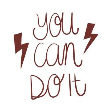 You can do it text of women empowerment vector design Ilustración de archivo