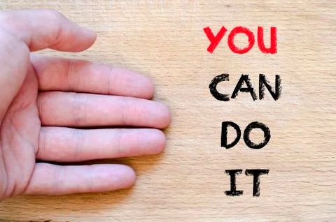You can do it text concept Stock Photos