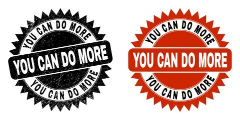 YOU CAN DO MORE Black Rosette Watermark with Scratched Style Ilustración de archivo