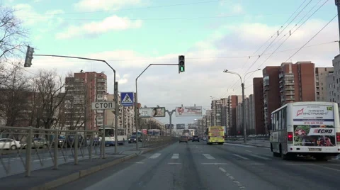 You can drive along Leninsky Prospekt in the Sunday time Stock Footage 47430299