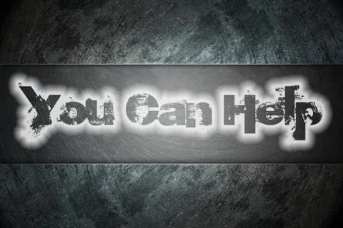 You can help text on background Illustrazione stock