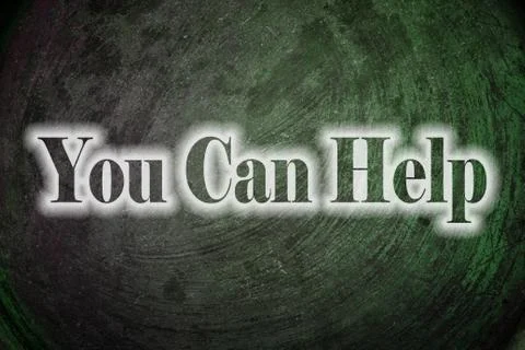 You can help text on background Illustrazione stock