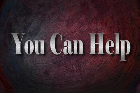 You can help text on background Illustrazione stock