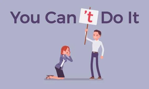 You can not do it poster Ilustración de archivo