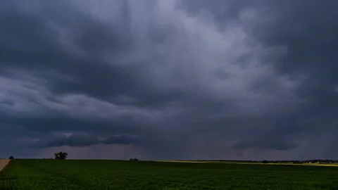 You can see the movement of cloud condensation and some lightning Stock Footage 301409985