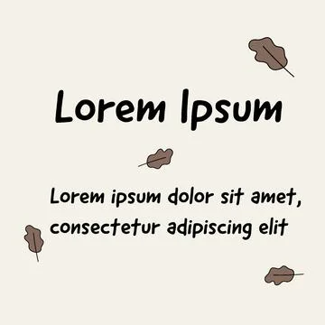 You can write the text poster with text and leaves Stock Illustration